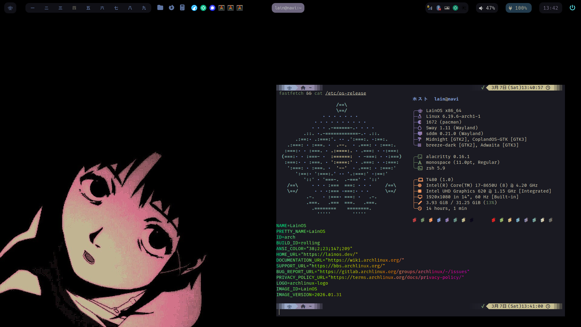 LainOS Development Screenshot