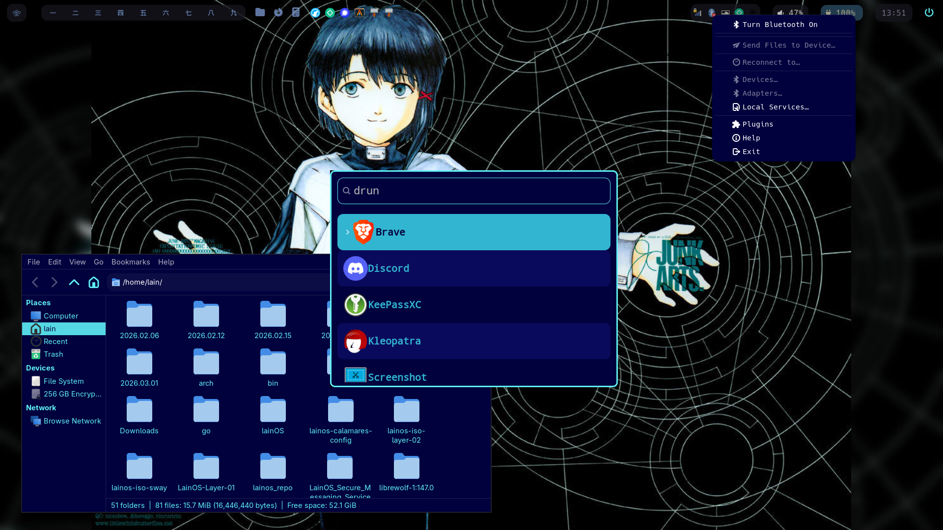 LainOS Development Screenshot